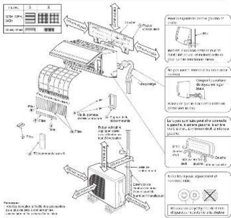 CARRIER 38NYV035 - PLAN D'INSTALLATION DES UNITÉS INTÉRIEURE ET EXTÉRIEURE - 1