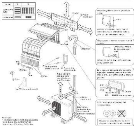CARRIER 38NYV025 - PLAN D'INSTALLATION DES UNITÉS INTÉRIEURE ET EXTÉRIEURE - 1