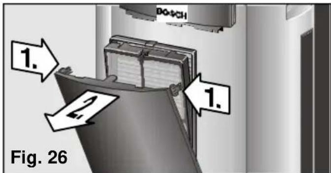 BOSCH PAS 0740 - Limpeza e substituição dos filtros purificadores - 1