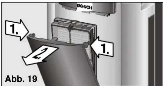 BOSCH PAM 21011 - Reinigung und Austausch der Filter - 1