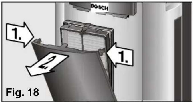 BOSCH PAM 21011 - Limpeza e substituição dos filtros purificadores - 1