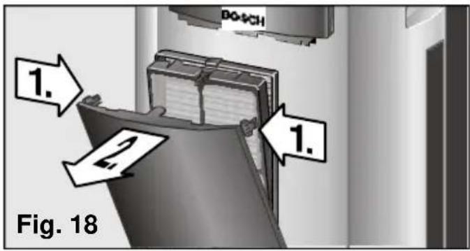 BOSCH PAM 21011 - Schoonmaken en verwisselen van de reinigingsfilters - 1