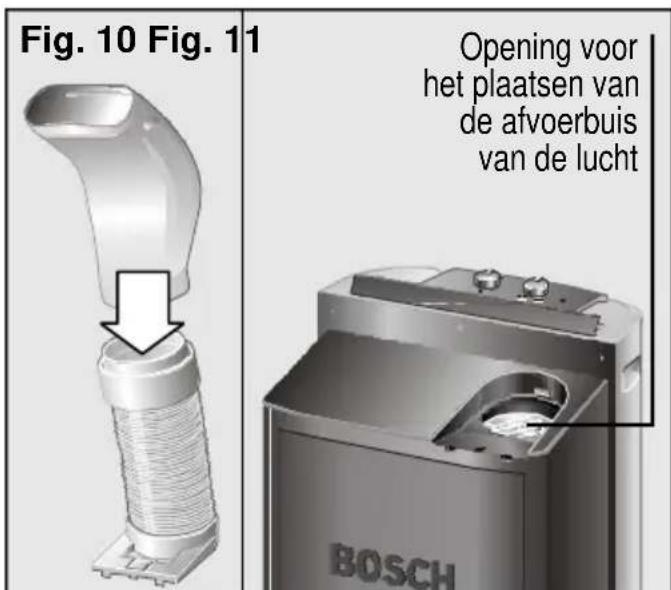 BOSCH PAM 17000 - Mogelijkheden voor het afvoeren van de lucht maar buiten - 1
