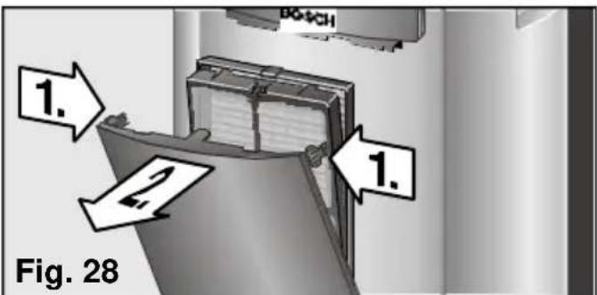 BOSCH PAM 17000 - Limpeza e substituição dos filtros purificadores - 1