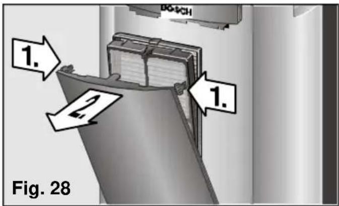 BOSCH PAM 0330 - Cleaning and changing the purifying filters - 1