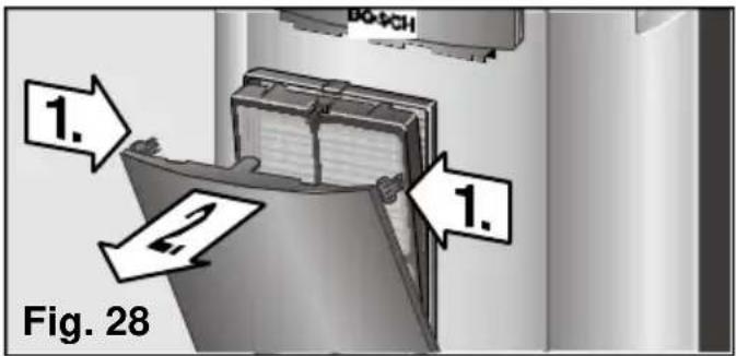 BOSCH PAM 0540 - Schoonmaken en verwisselen van de reinigingsfilters - 1