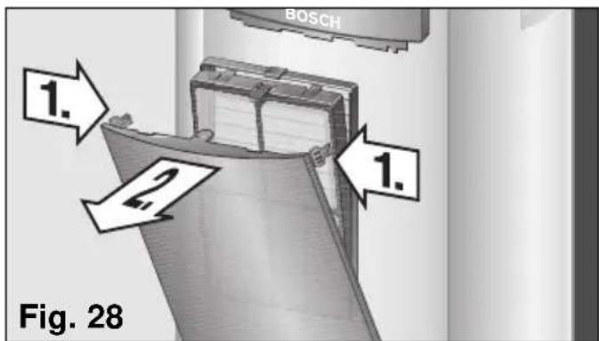 BOSCH PAM 0540 - Cleaning and changing the purifying filters - 1