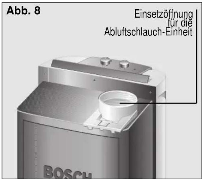 BOSCH PAM 0540 - Anschluss des Abluftschlauches - 1