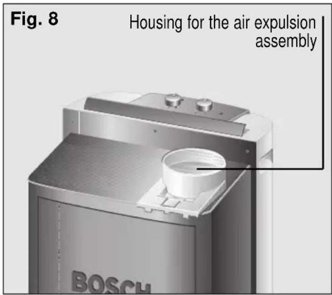 BOSCH PAM 0540 - Fitting the air expulsion tube and accessories onto the appliance - 1