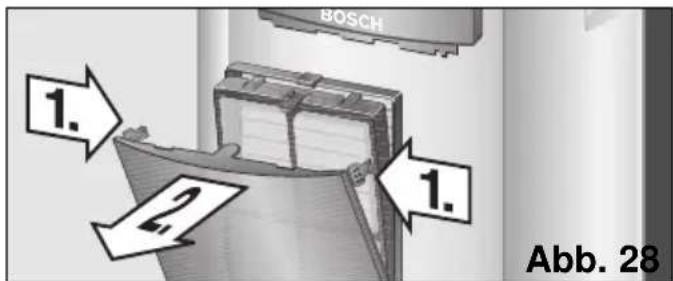 BOSCH PAM 0540 - Reinigung und Austausch der Filter - 1