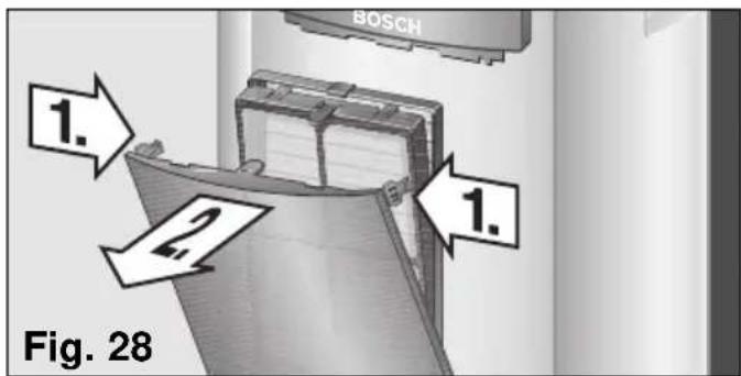 BOSCH PAM 0540 - Limpeza e substituição dos filtros purificadores - 1
