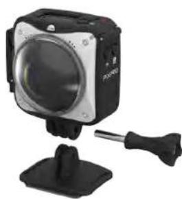 KODAK Pixpro 4KVR360 - Support adhésif incurvé-A: Pour fixer sur un casque ou sur d'autres objets incurvés - 3