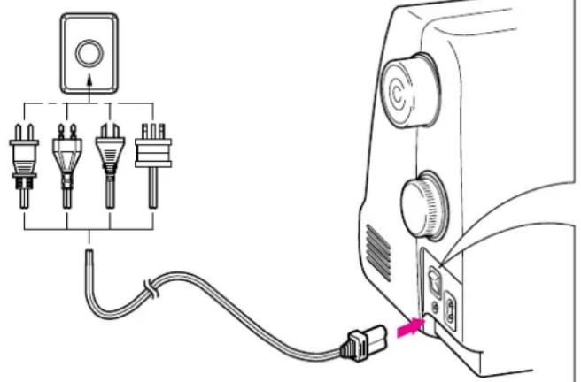 BROTHER Star 230E - Connecting Plugs and Main Power / Sewing Light Switch - 1