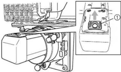 BROTHER PR600 - Remove the needle plate spacer. - 1