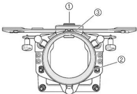 BROTHER PR600 - ■Réglage du support du cadre cylindrique (uniquement lors de la première utilisation) - 1