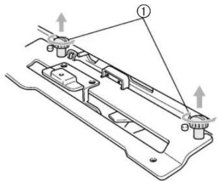 BROTHER PR600 - Loosen the two lower thumb screws. - 3