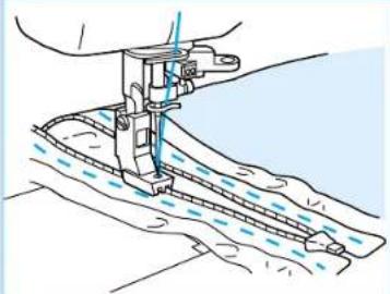 BROTHER PQ1500 - Invisible Zipper Foot - 3