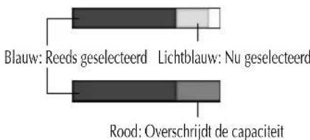 BROTHER PED Basic - Aflezen van de kaartcapaciteit-indicator: - 1