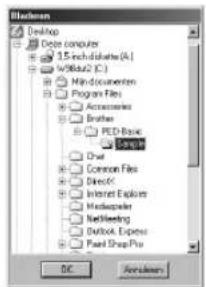 BROTHER PED Basic - Selecteer de map. - 3