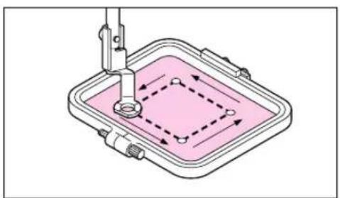 BROTHER PE150V - Vérification de la zone de broderie - 2