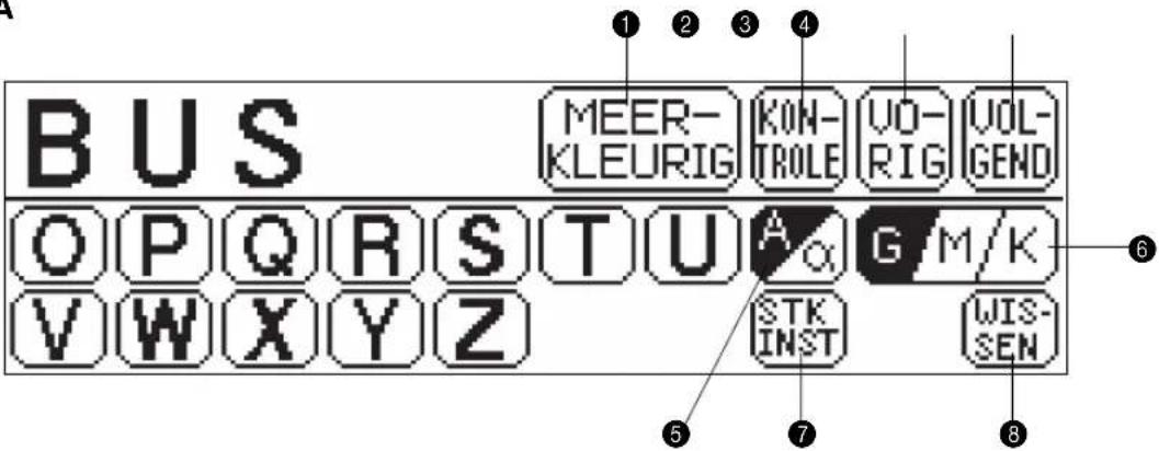 BROTHER PE150V - Voorbeeld: Kiezen van de karakters om het woord "BUS" te vormen. - 1