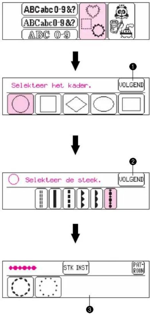 BROTHER PE150V - Kiezen van raampatronen - 2