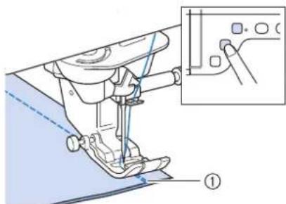 BROTHER Innovis VQ2 - Appuyez sur la touche « Point inverse » ou « Point de renfort ». - 1