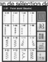 BROTHER Innovis VQ2 - ■Écran de points de couture courants - 10