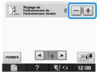 BROTHER Innovis VQ2 - diminuer l'entraînement du tissu supérieur. - 1