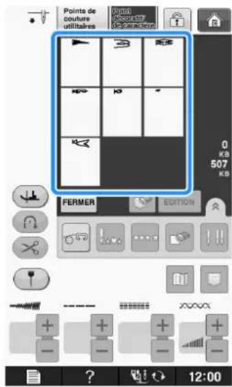 BROTHER Innovis VQ2 - Sélectionnez le motif de point. - 1