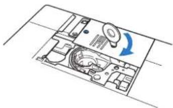 BROTHER Innovis VQ2 - Nettoyage du coupe-fil dans la zone du logement de canette - 3