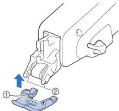 BROTHER Innovis VQ2 - ■Fixation/retrait du pied - 1