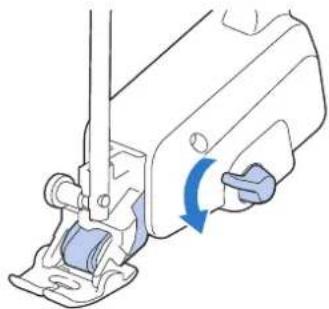 BROTHER Innovis VQ2 - ■Utilisation du levier de réglage du pied à double entraînement - 2