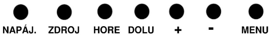 NAPÁJ. ZDROJ HORE DOLU + - MENU