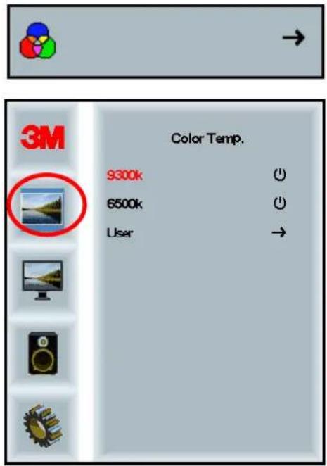 3M C6587PW - Color Settings (Настройки цветности) - 1