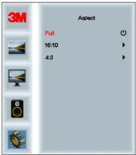 3M Aspect Full 16:10 4:3