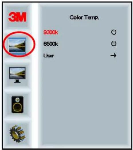3M Color Temp. 9300k 6500k User →