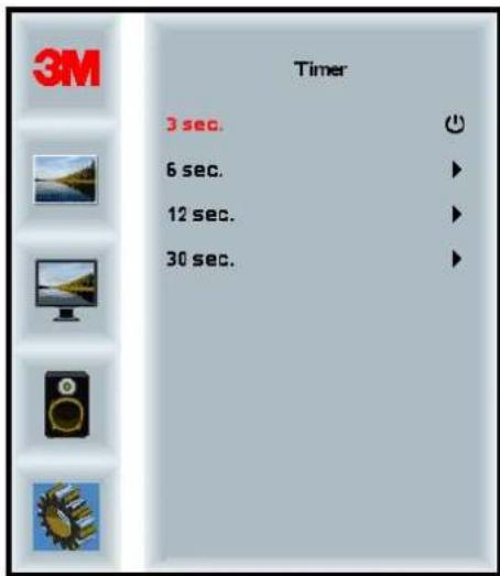 3M Timer 3 sec. 6 sec. 12 sec. 30 sec.