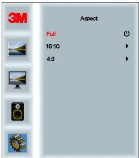 3M Aspect Full 16:10 4:3