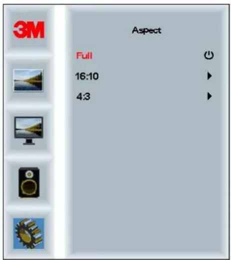 3M Aspect Full 16:10 4:3