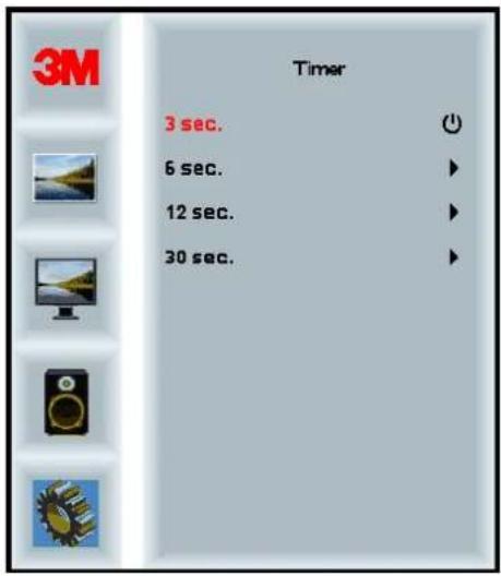 3M Timer 3 sec. 6 sec. 12 sec. 30 sec.