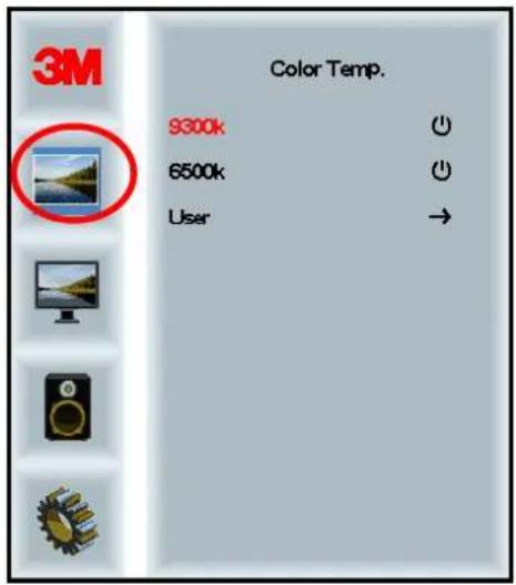 3M Color Temp. 9300k 6500k User →