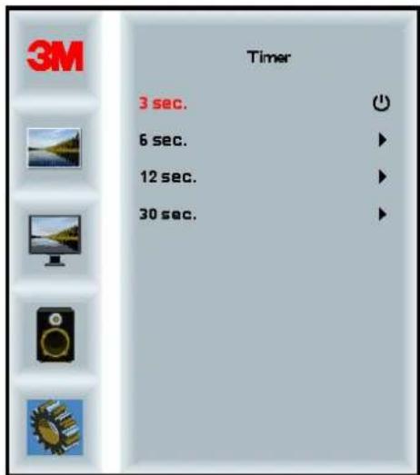 3M Timer 3 sec. 6 sec. 12 sec. 30 sec.