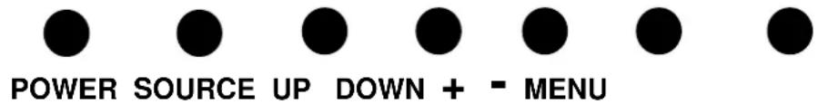 POWER SOURCE UP DOWN + - MENU