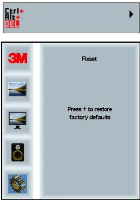 3M C6587PW - Resetare la setările din fabrică - 1