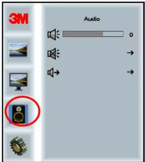 3M C6587PW - Menu Audio (dźwięk) - 1