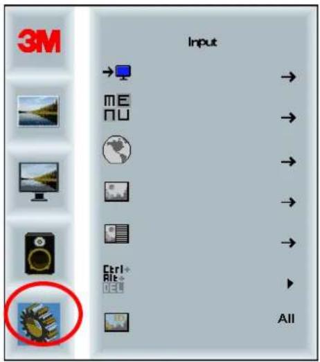 3M C6587PW - System Menu (Systemmenü) - 1