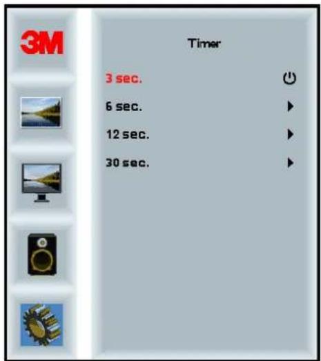 3M Timer 3 sec. 6 sec. 12 sec. 30 sec.