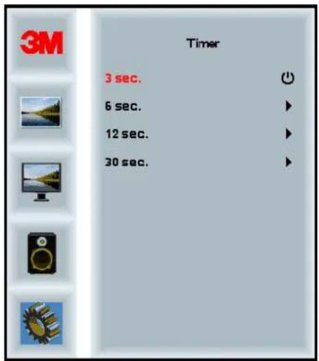 3M Timer 3 sec. 6 sec. 12 sec. 30 sec.