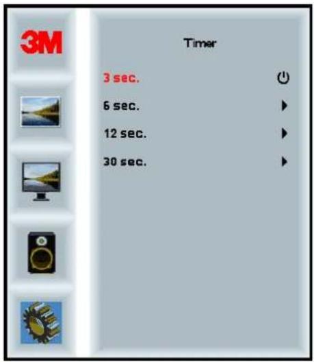 3M Timer 3 sec. 6 sec. 12 sec. 30 sec.
